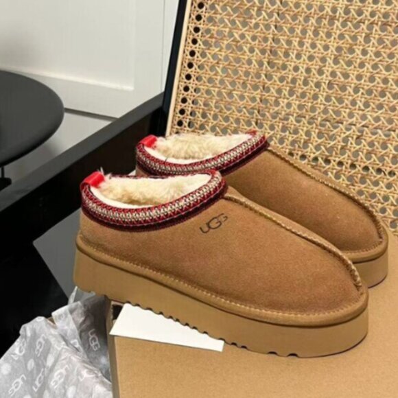 UGG Tazz Chestnut Platform Mule Clog Slipper - Picture 2 of 9